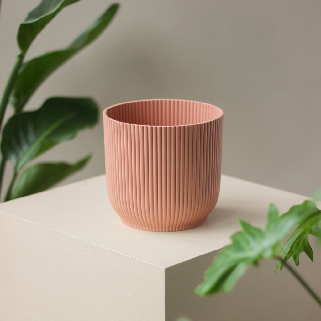 osłonka Elho® vibes fold round • delicate pink - Projekt Rośliny