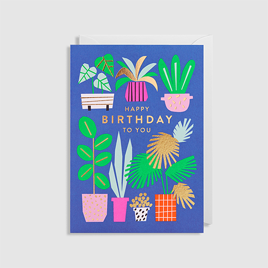 kartka • happy birthday and happy plants! - Projekt Rośliny